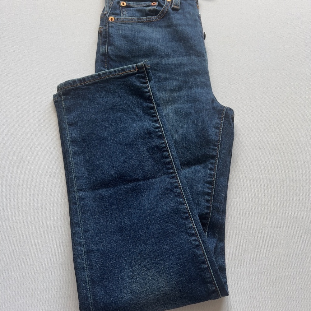 NWT Womens Levi's Wedgie Fit Straight Jean Size 24x28 Dark Wash High Rise Denim
